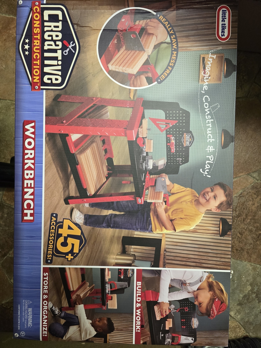 Little Tikes Creative Construction Workbench - Red and Black